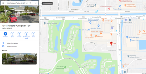 Map and Photo of Kids' Medical Care Office